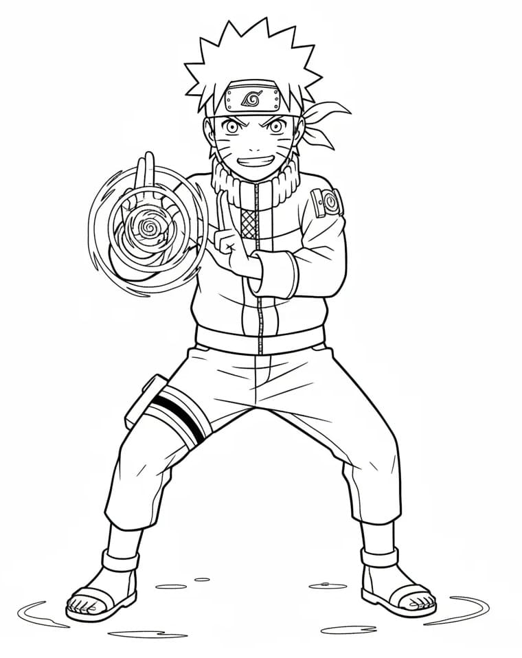 Naruto ist cool ausmalbilder