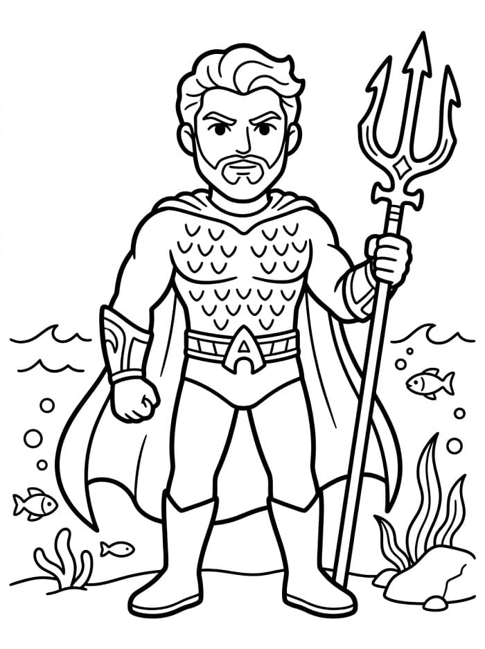 Netter Aquaman ausmalbilder