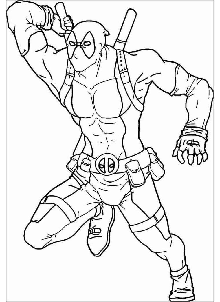 Netter Deadpool ausmalbilder