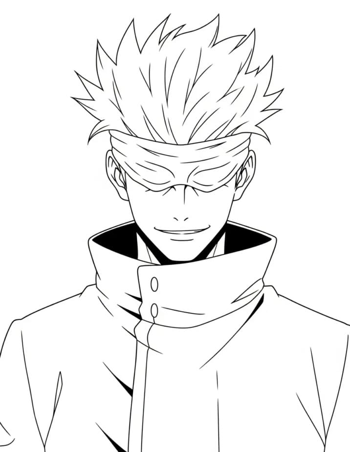 Netter Satoru Gojo ausmalbilder