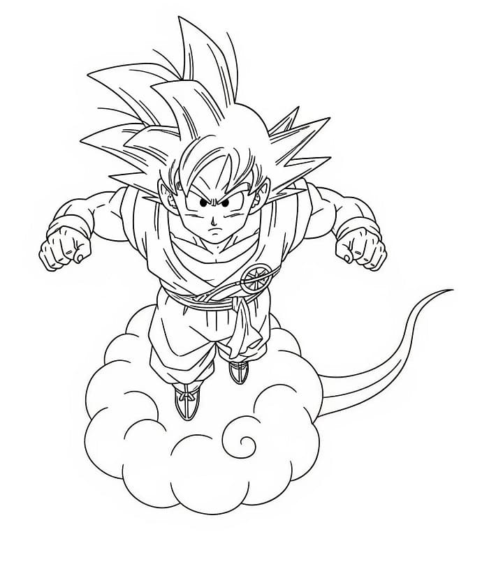 Netter Son Goku ausmalbilder
