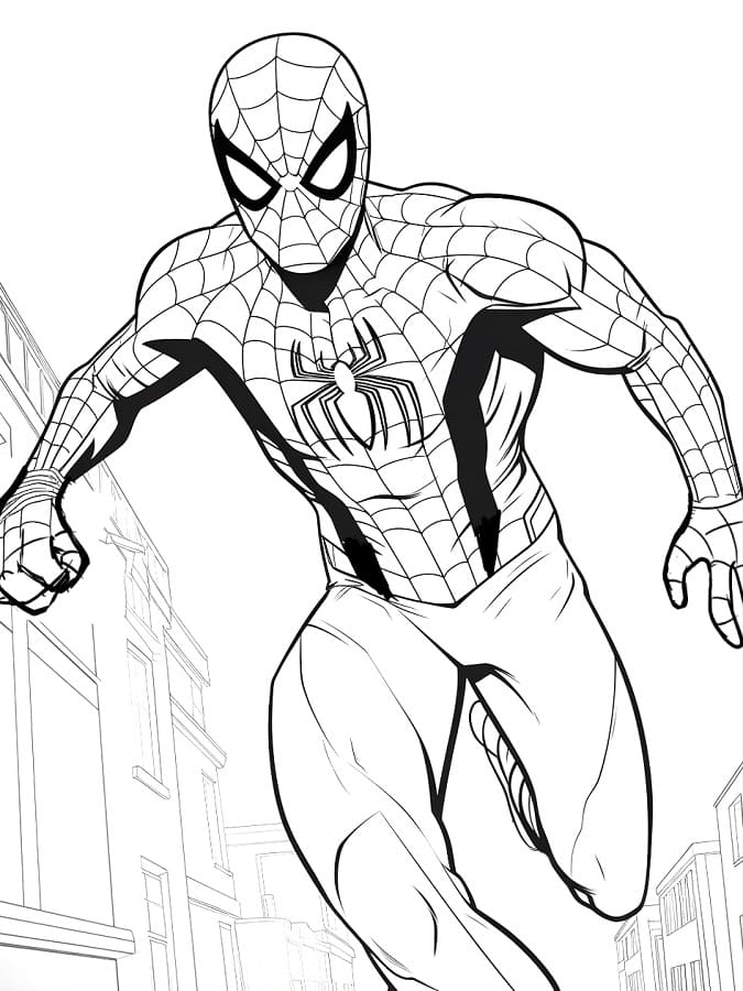 Netter Spiderman ausmalbilder