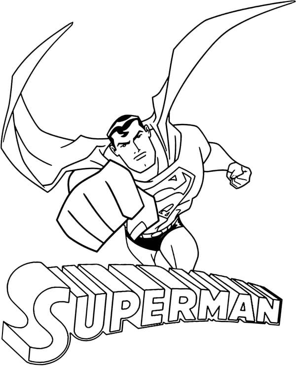 Netter Superman ausmalbilder