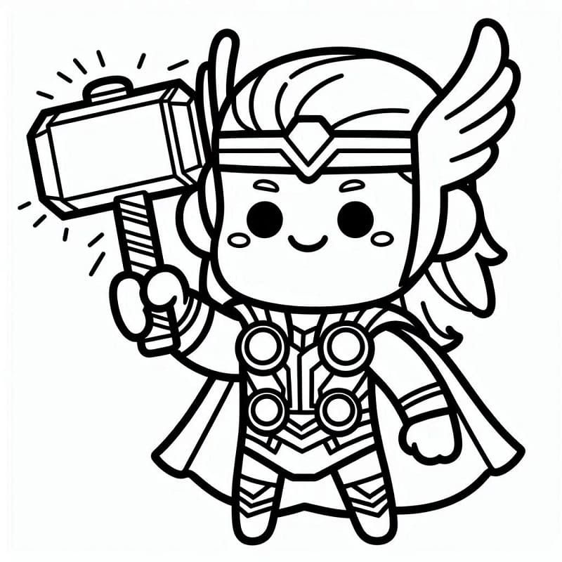 Netter Thor ausmalbilder