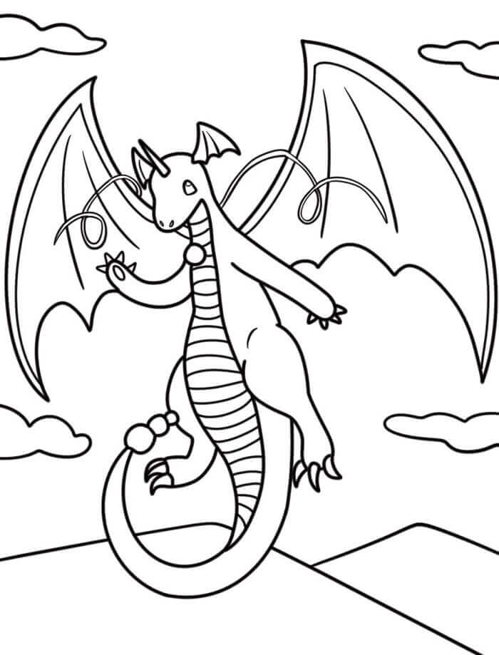 Nettes Drache ausmalbilder