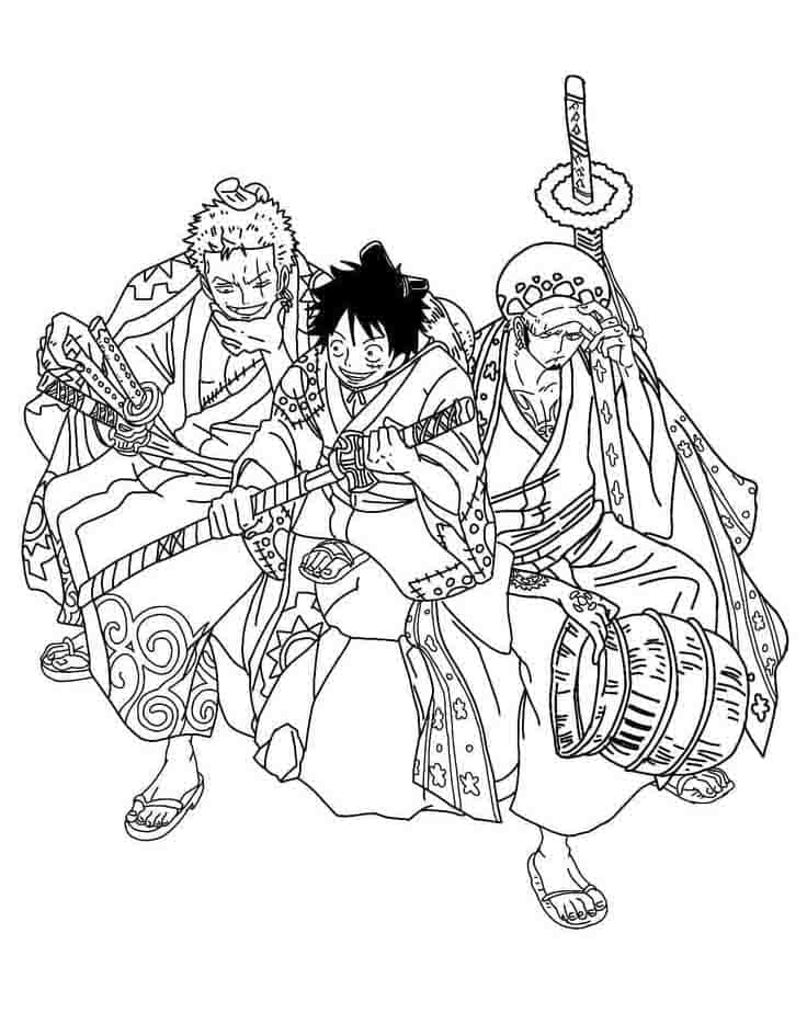 Nettes One Piece ausmalbilder