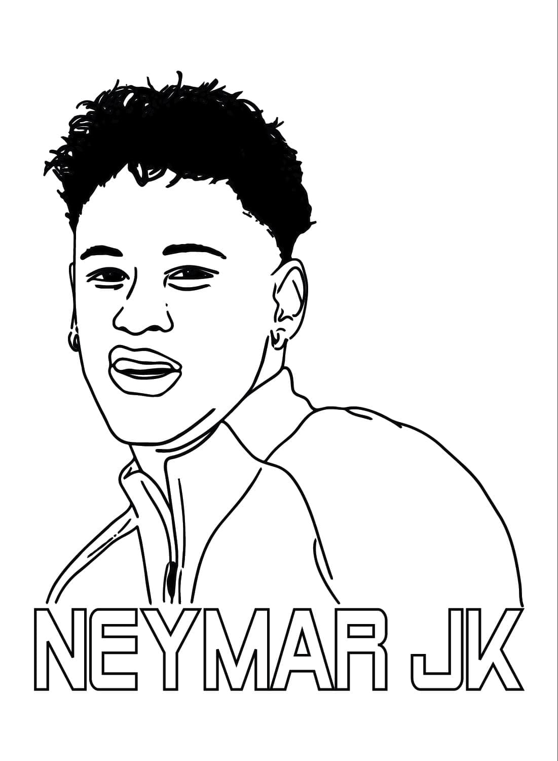 Neymar Druckbar ausmalbilder