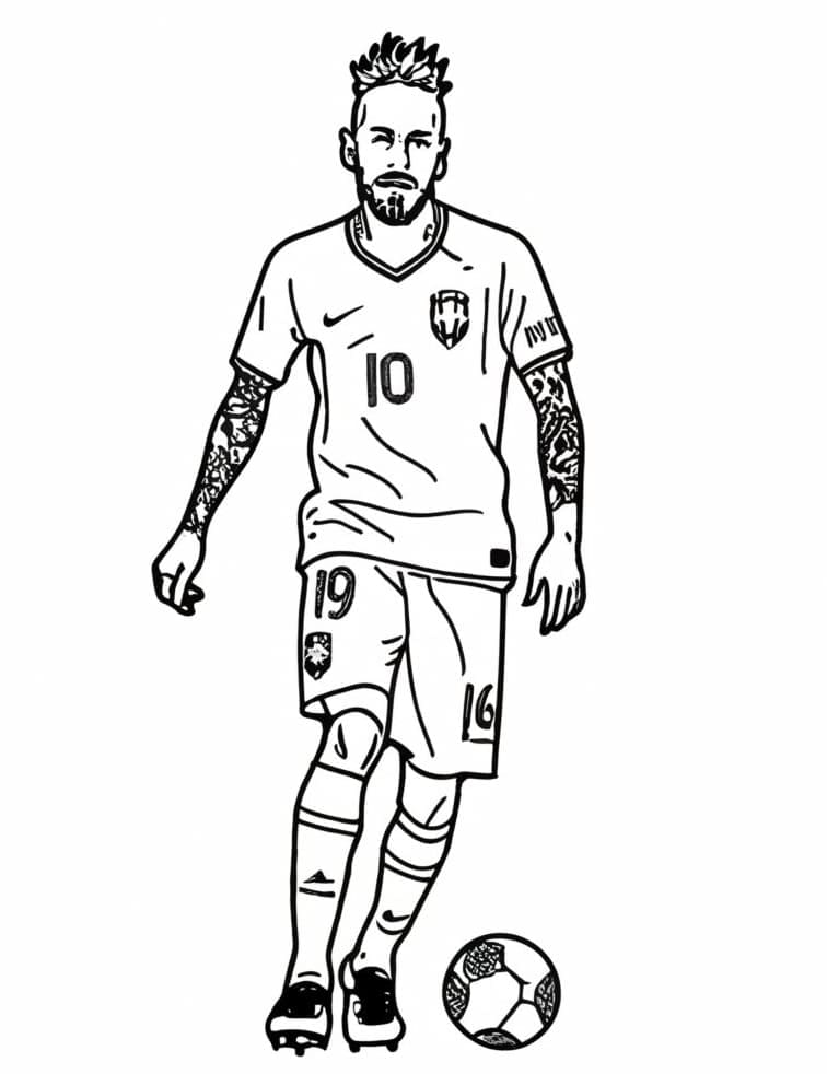 Neymar Für 3-Jährige Kinder ausmalbilder