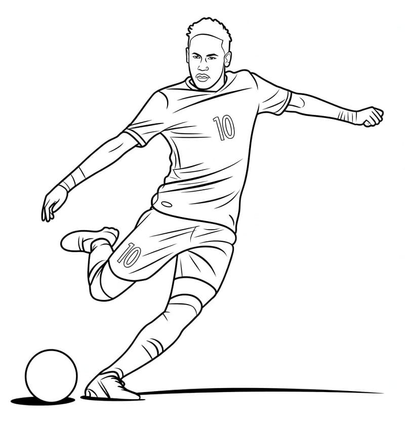 Neymar Fußballspieler ausmalbilder