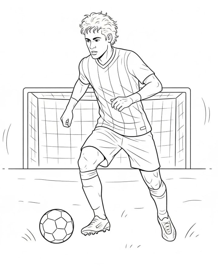 Neymar Spielt Fußball ausmalbilder