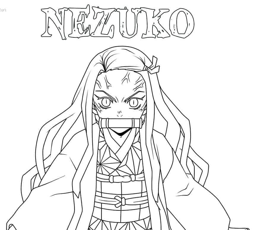 Nezuko Bild ausmalbilder