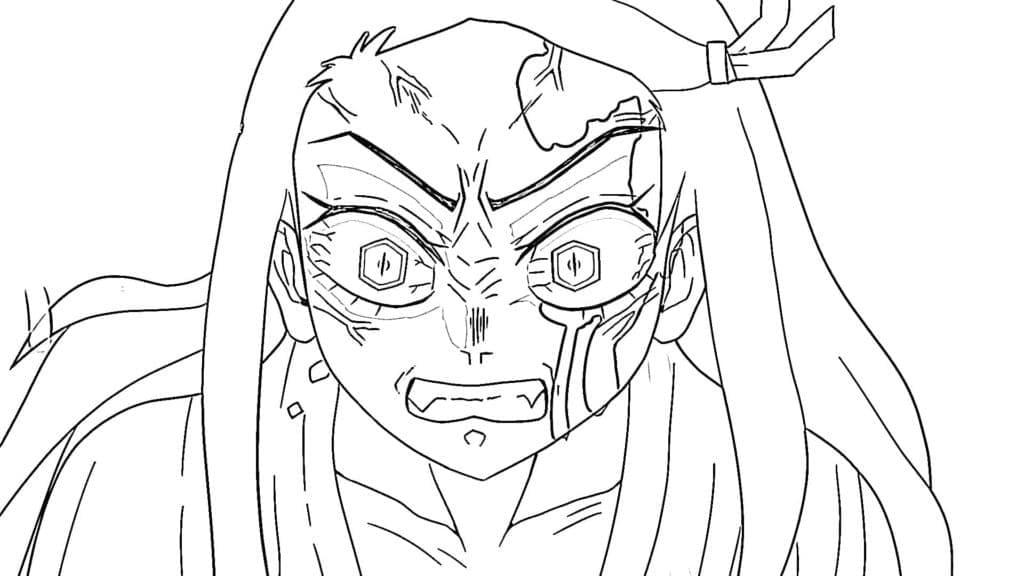 Nezuko für 4-jährige Kinder ausmalbilder