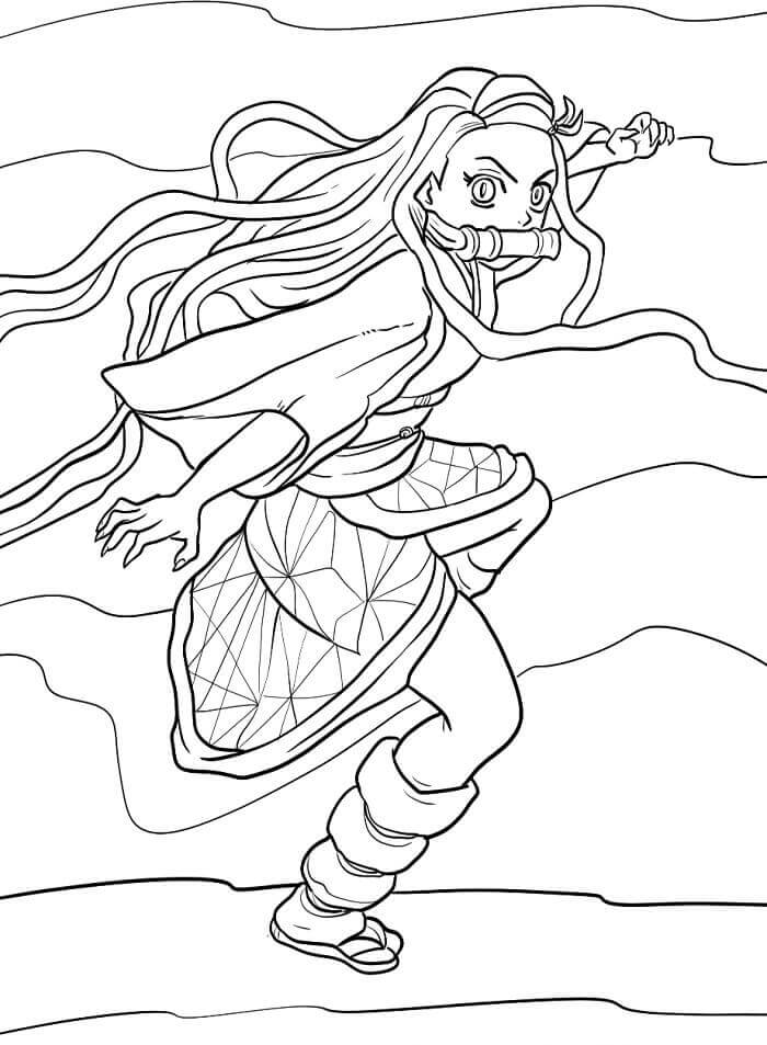 Nezuko für Kinder ausmalbilder