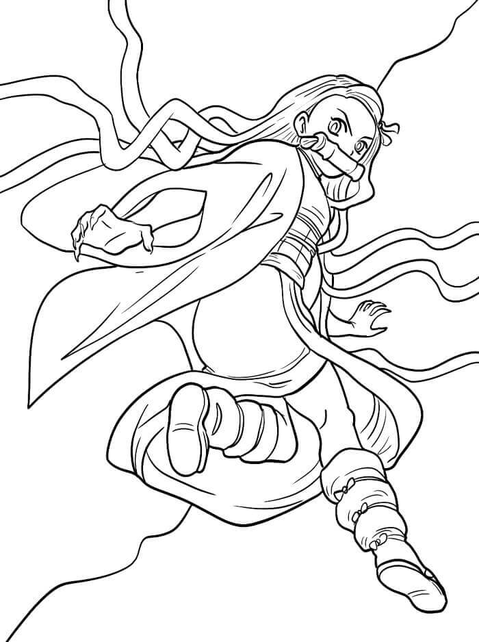 Nezuko gratis ausmalbilder