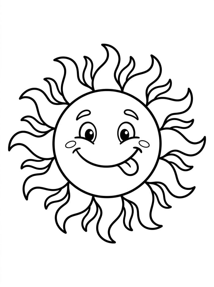 Niedliche Sonne ausmalbilder