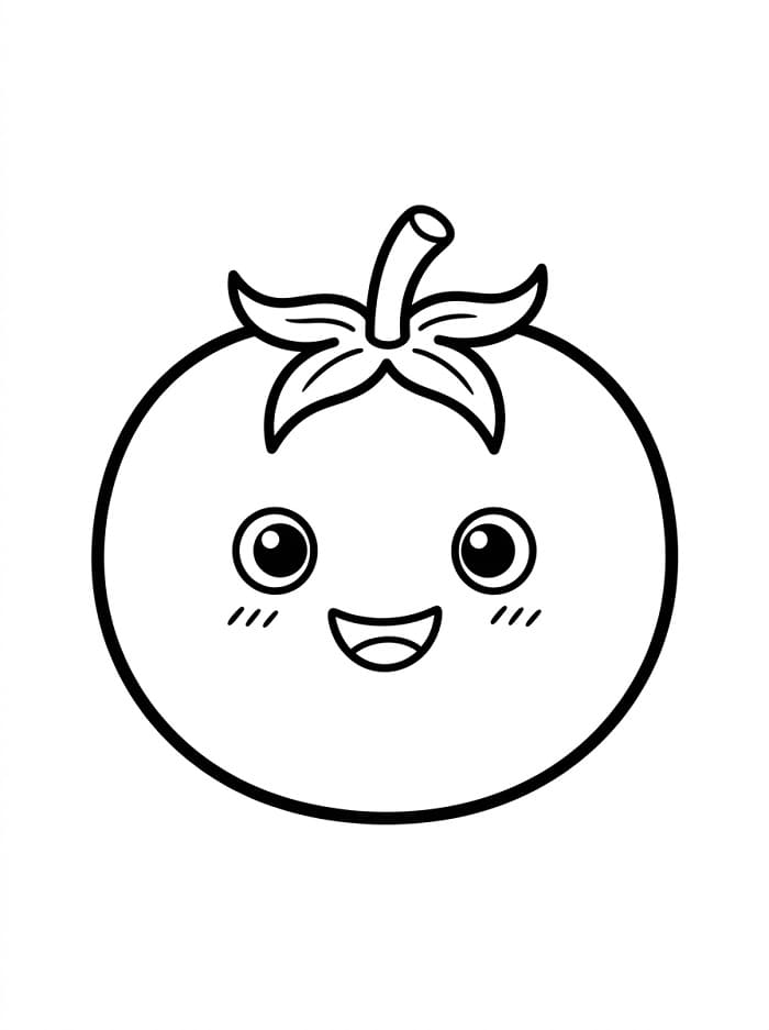 Niedliche Tomate ausmalbilder