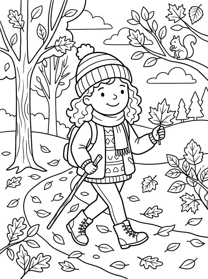 Niedlicher Herbst ausmalbilder