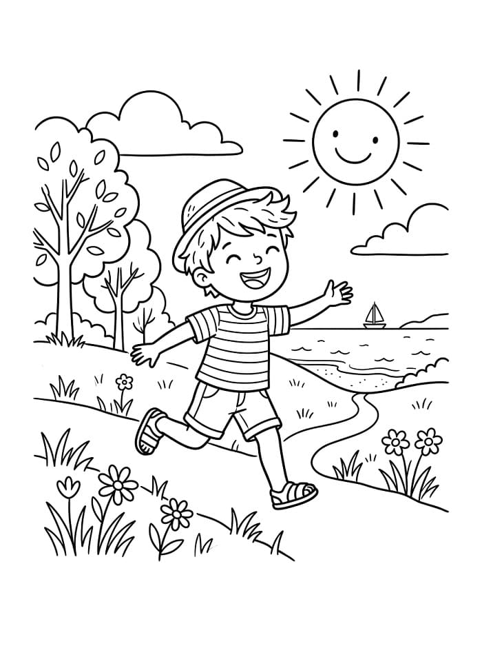 Niedlicher Sommer ausmalbilder