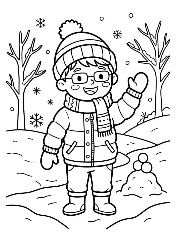 Niedlicher Winter ausmalbilder