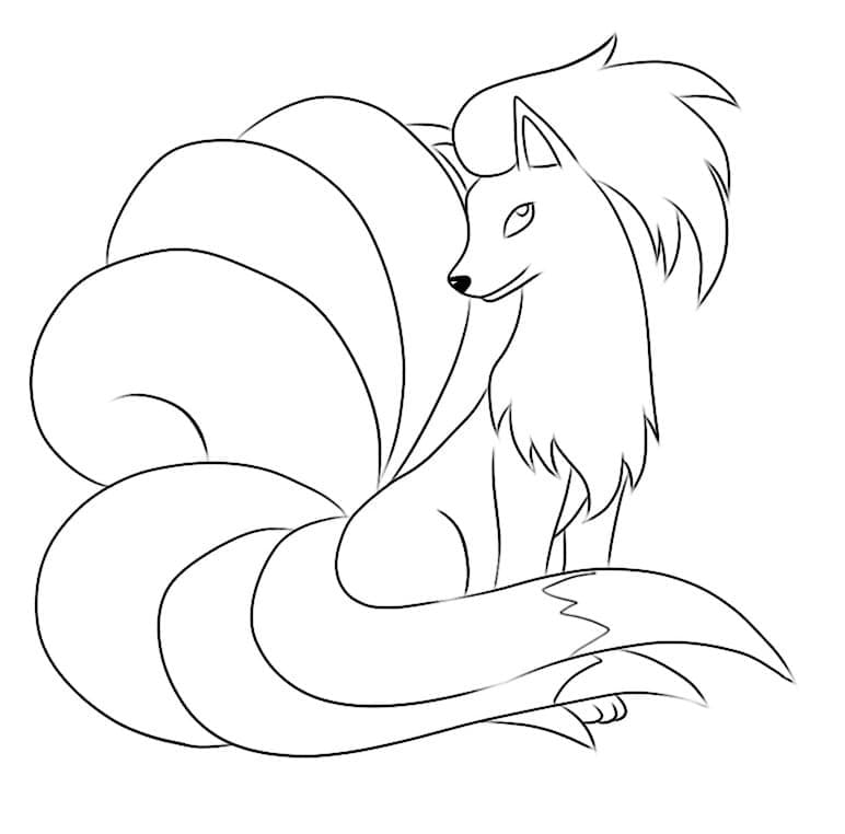 Ninetales Pokemon ausmalbilder