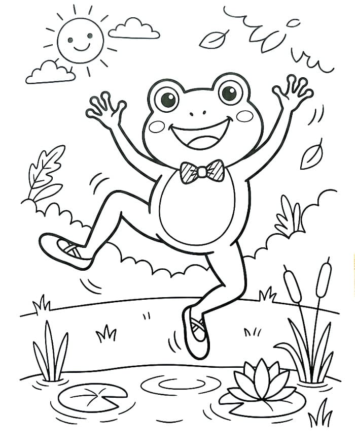 Normaler Frosch ausmalbilder