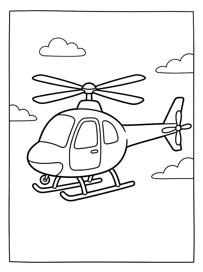Normaler Hubschrauber ausmalbilder