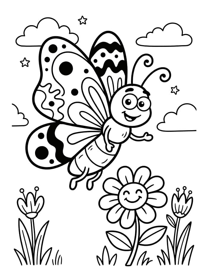 Normaler Schmetterling ausmalbilder