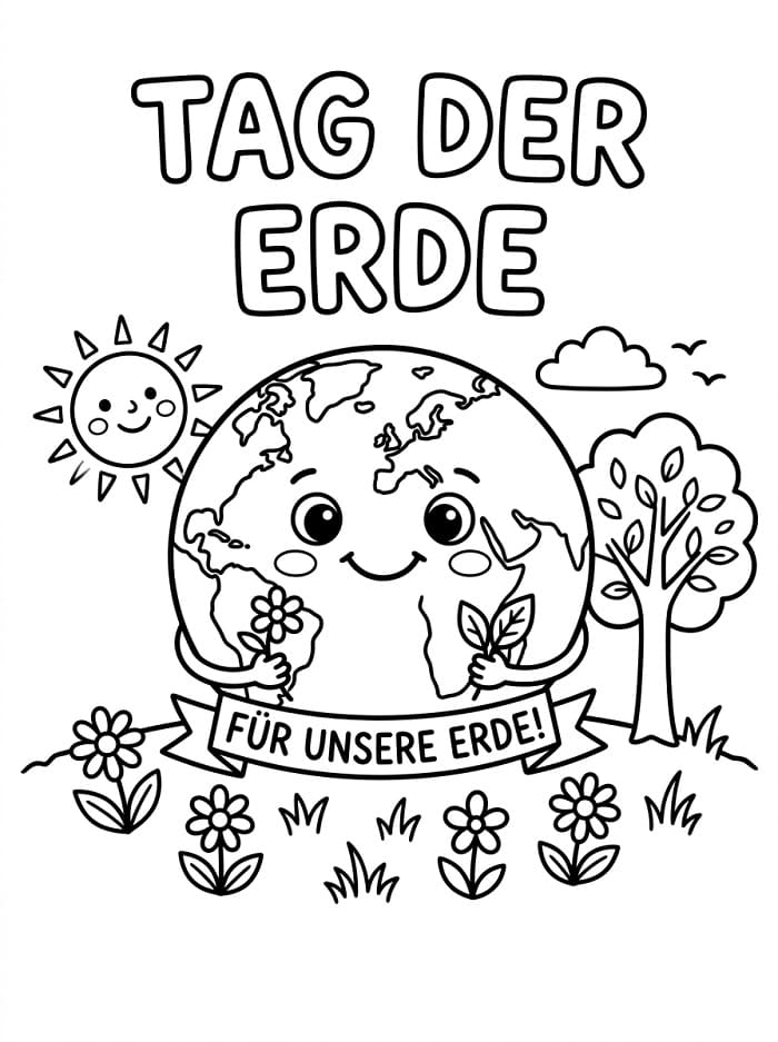 Normaler Tag der Erde ausmalbilder