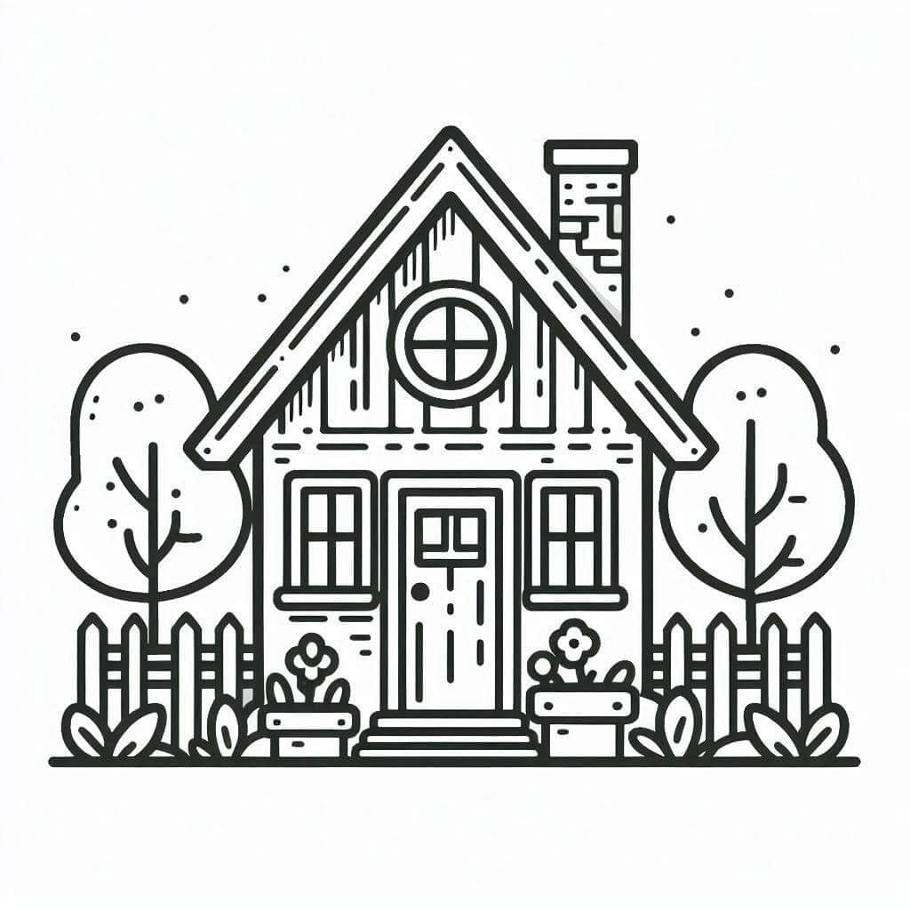 Normales Haus ausmalbilder