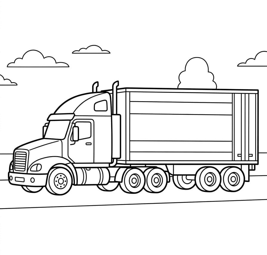 LKW (Lastwagen) ausmalbilder