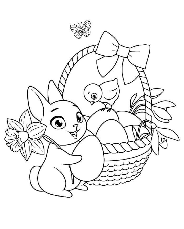 Osterhase Druckbar Frei ausmalbilder