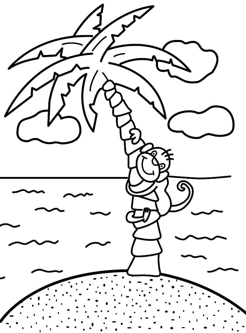 Palme Malvorlage für Kinder ausmalbilder