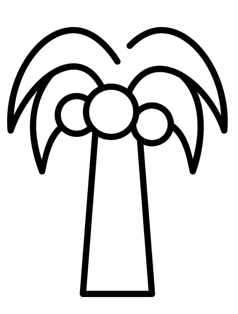 Palme für 1-jährige Kinder ausmalbilder