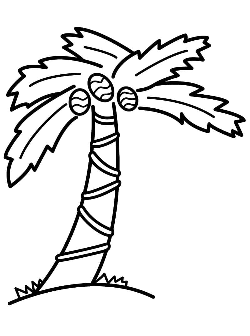 Palme für 2-jährige Kinder ausmalbilder