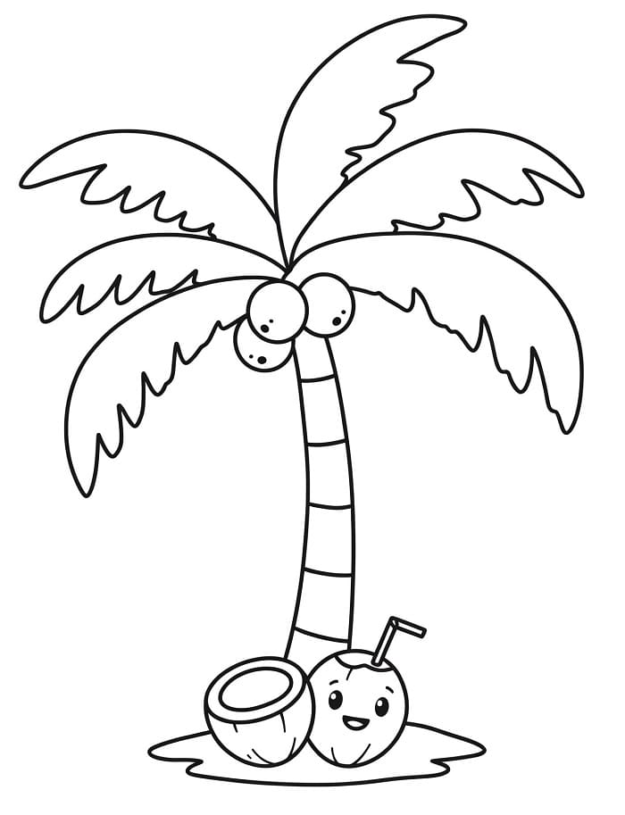 Palme für Kinder ausmalbilder