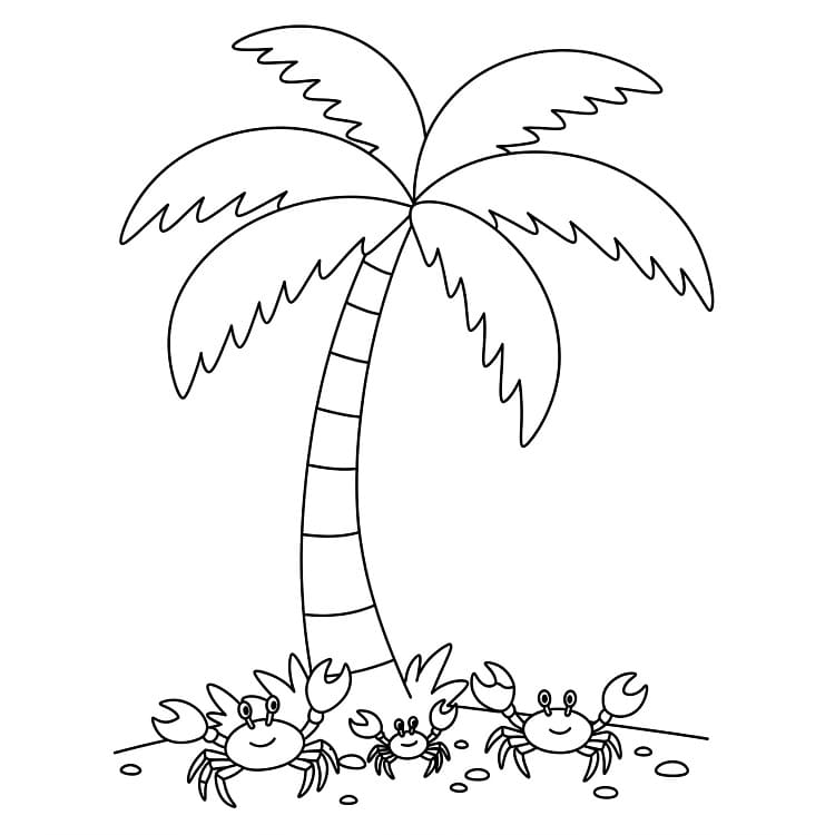 Palme gratis druckbar ausmalbilder