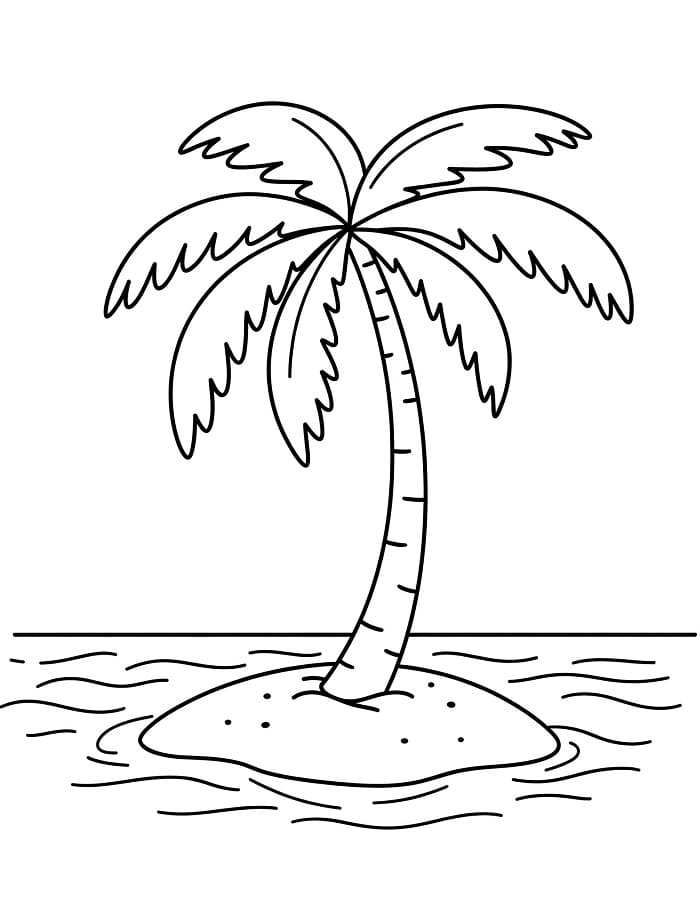 Palme kostenlos für Kinder ausmalbilder