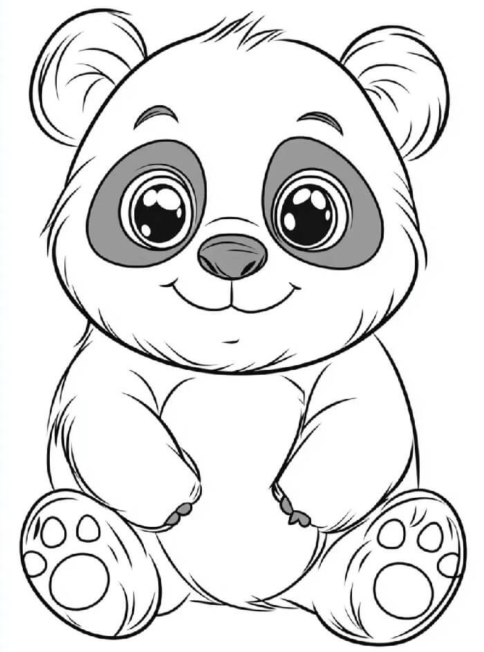 Panda Kostenloses Bild ausmalbilder