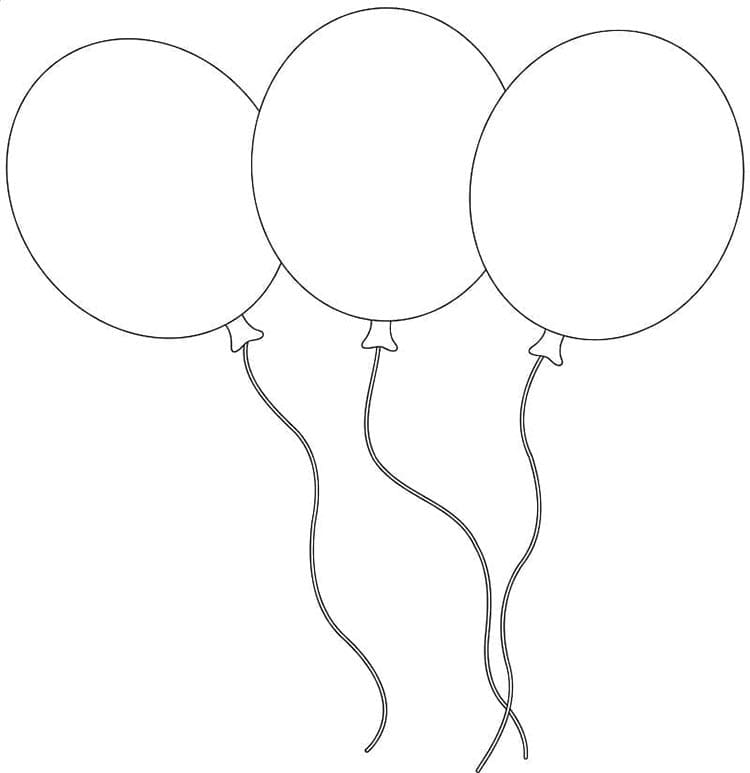 Party Ballon ausmalbilder