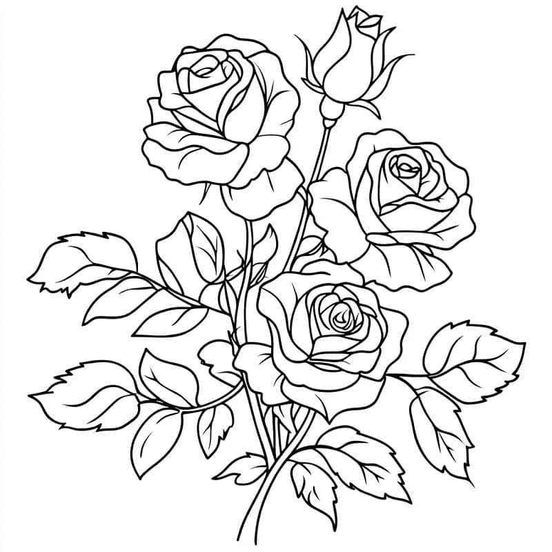 Perfekter Blumenstrauß ausmalbilder