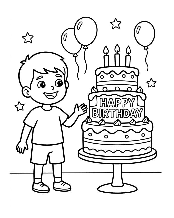 Perfekter Geburtstag ausmalbilder