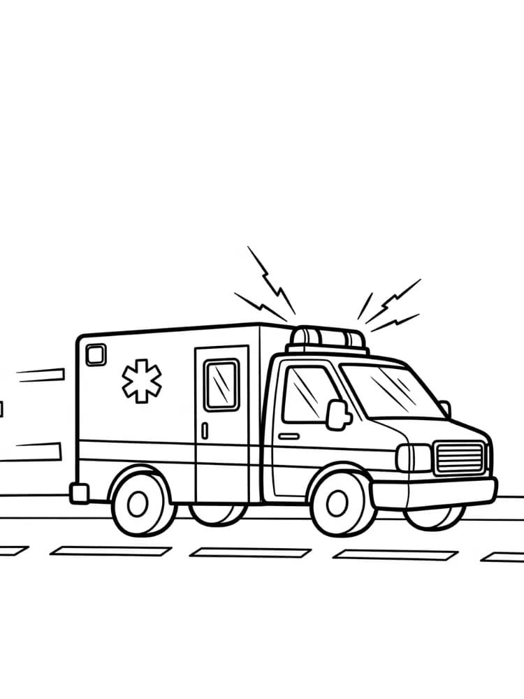 Perfekter Krankenwagen ausmalbilder