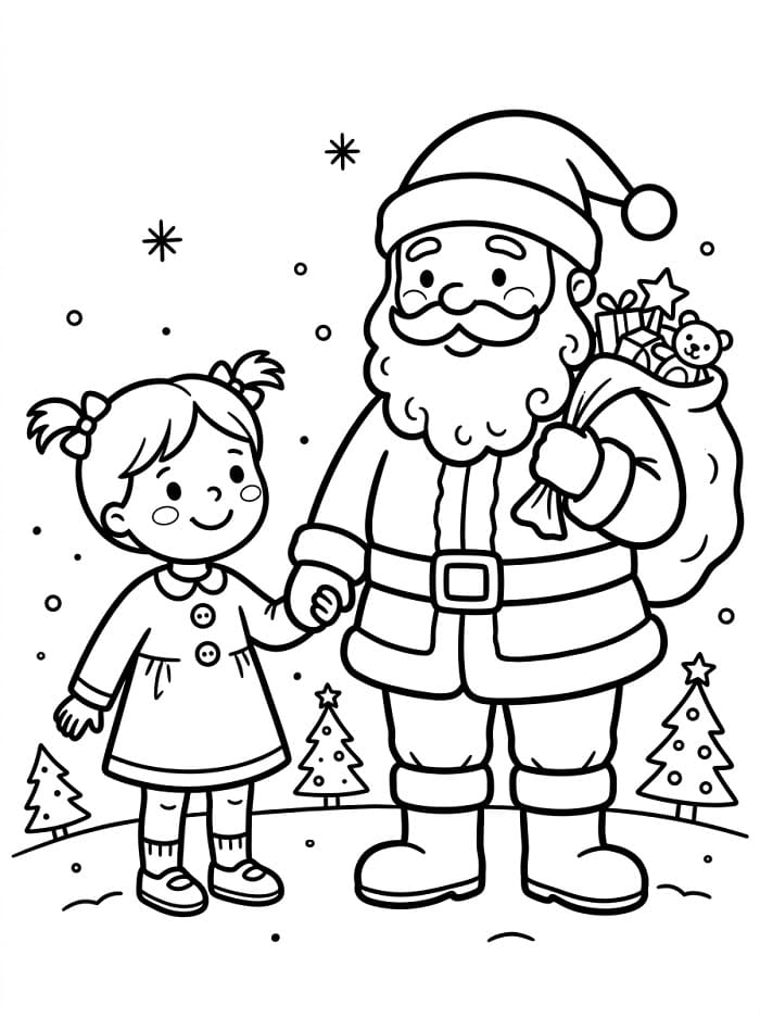 Perfekter Weihnachtsmann ausmalbilder