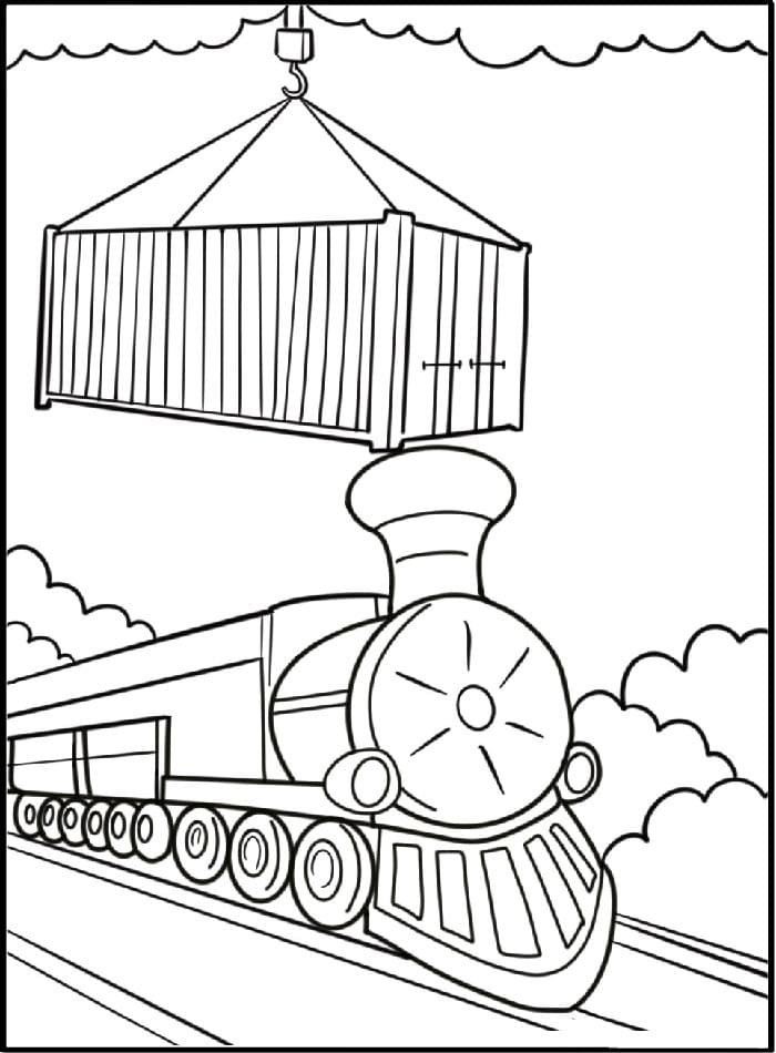 Perfekter Zug ausmalbilder