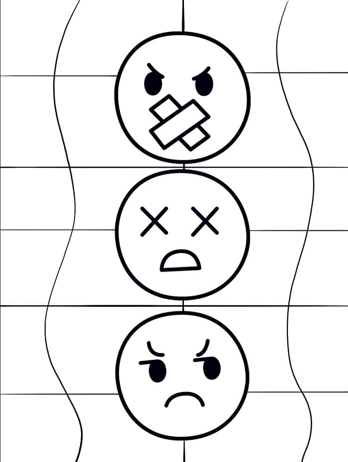 Perfektes Emoji ausmalbilder