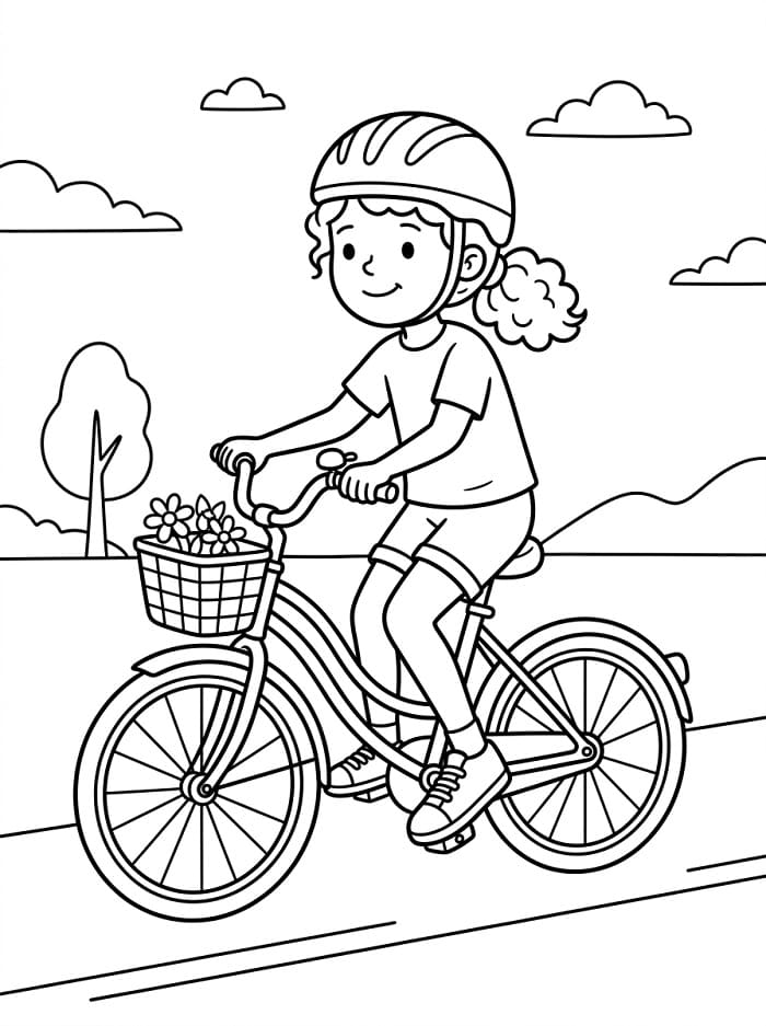 Perfektes Fahrrad ausmalbilder