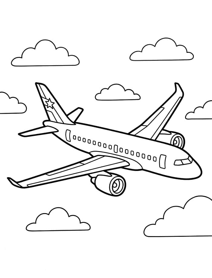 Flugzeug ausmalbilder