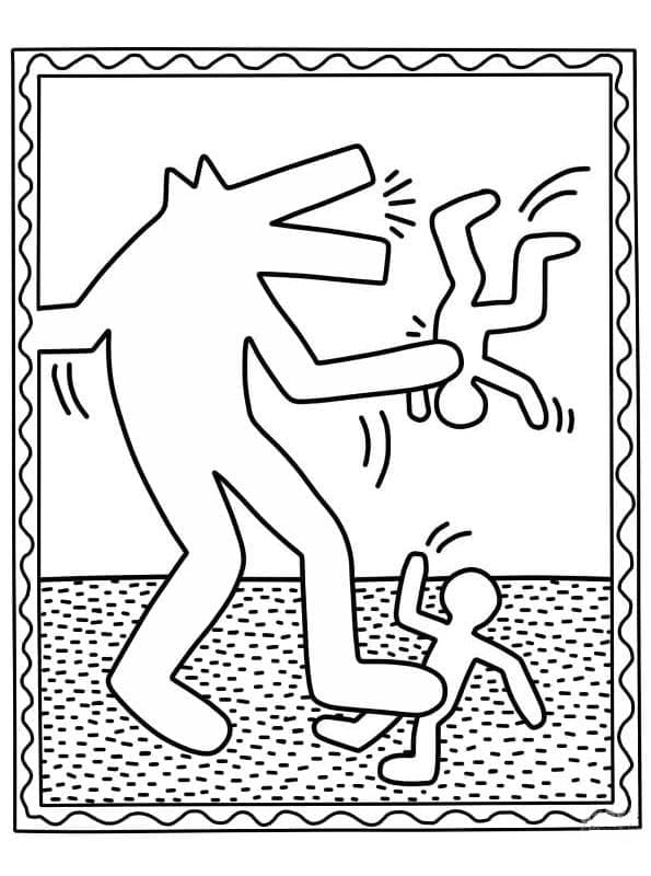 Perfektes Keith Haring ausmalbilder