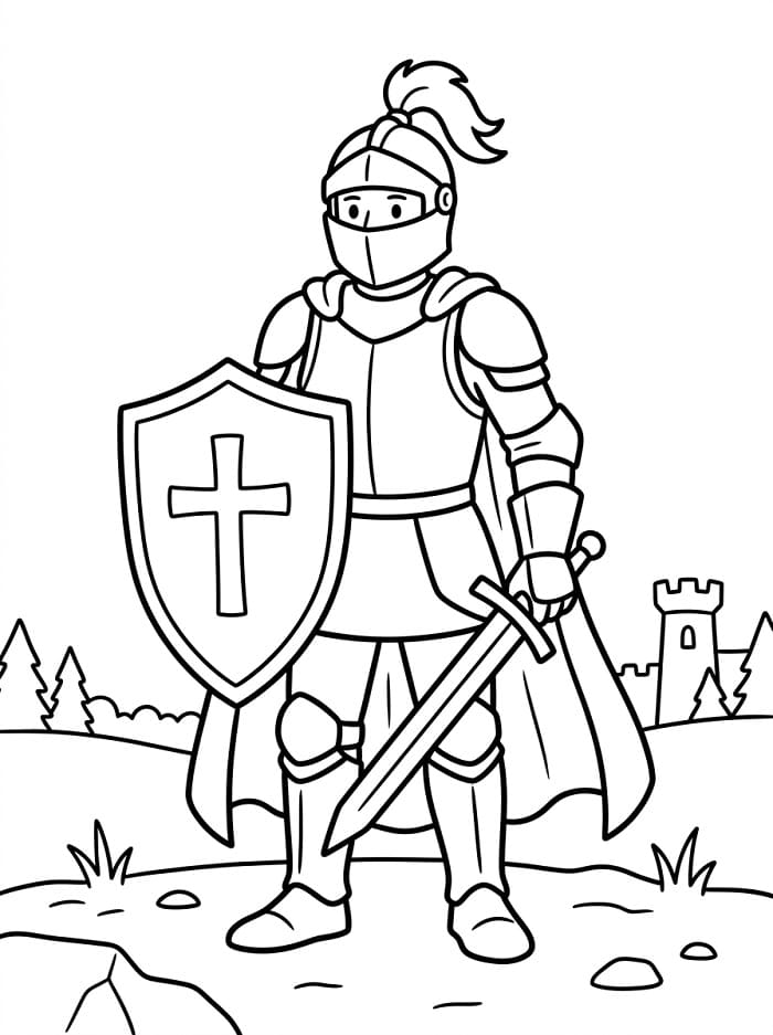 Perfektes Ritter ausmalbilder