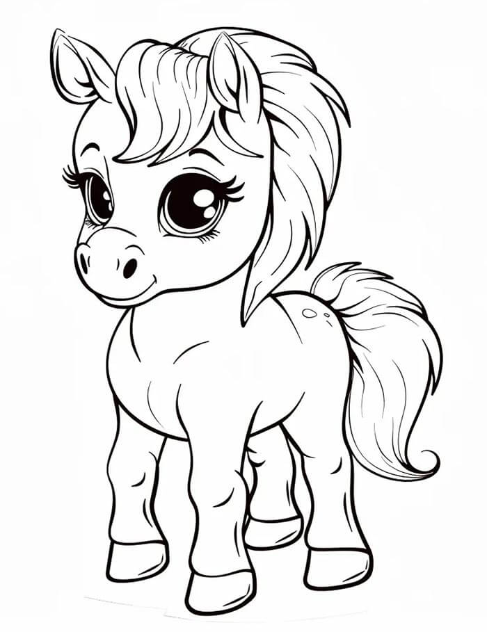 Pferd Für 4-Jährige Kinder ausmalbilder